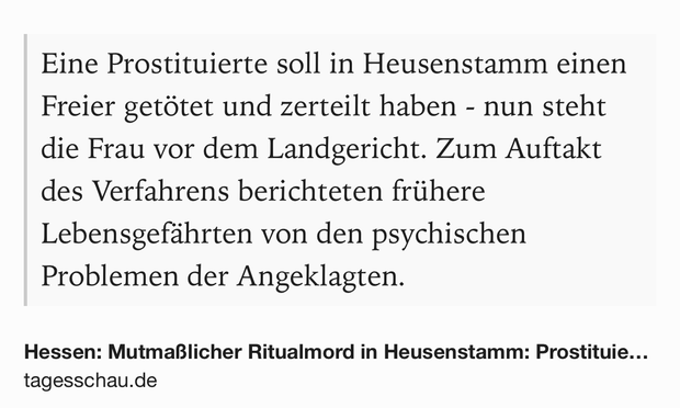 Text Shot: Eine Prostituierte soll in Heusenstamm einen Freier getötet und zerteilt haben - nun steht die Frau vor dem Landgericht. Zum Auftakt des Verfahrens berichteten frühere Lebensgefährten von den psychischen Problemen der Angeklagten.